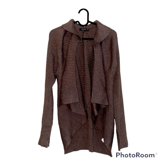 𝅺kerisma Cashmere Blend Ribbed Cardigan - Picture 1 of 5